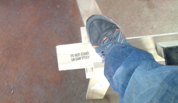 Do Not Stand on Saw Stool